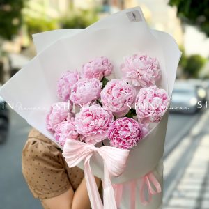Hoa Bó Mẫu Đơn 10 Peony Hồng Sarah S679