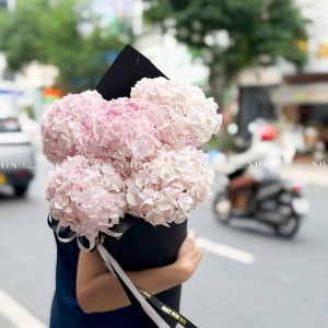 Kem hoa ốc quế Hoa Cẩm Tú Cầu Hồng S686