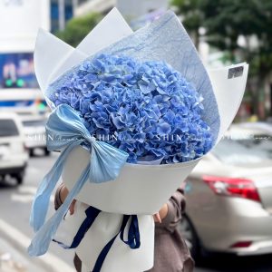 Bó Hoa 5 Cẩm Tú Cầu Xanh Nhập Khẩu S687