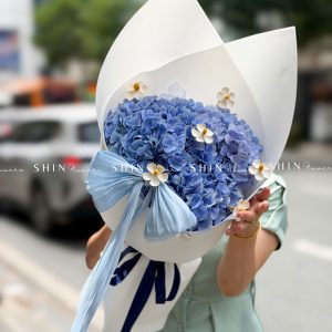Bó Hoa 3 Cẩm Tú Cầu Xanh Nhập Khẩu S684