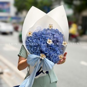Bó Hoa 3 Cẩm Tú Cầu Xanh Nhập Khẩu S684