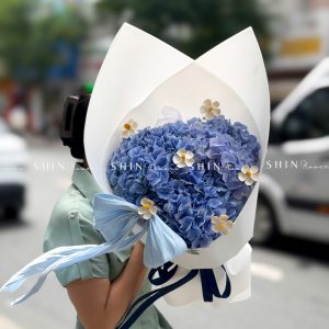 Bó Hoa 3 Cẩm Tú Cầu Xanh Nhập Khẩu S684