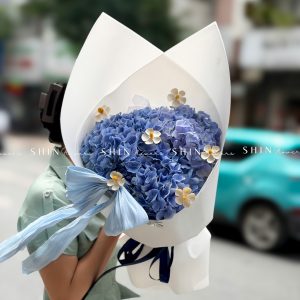 Bó Hoa 3 Cẩm Tú Cầu Xanh Nhập Khẩu S684