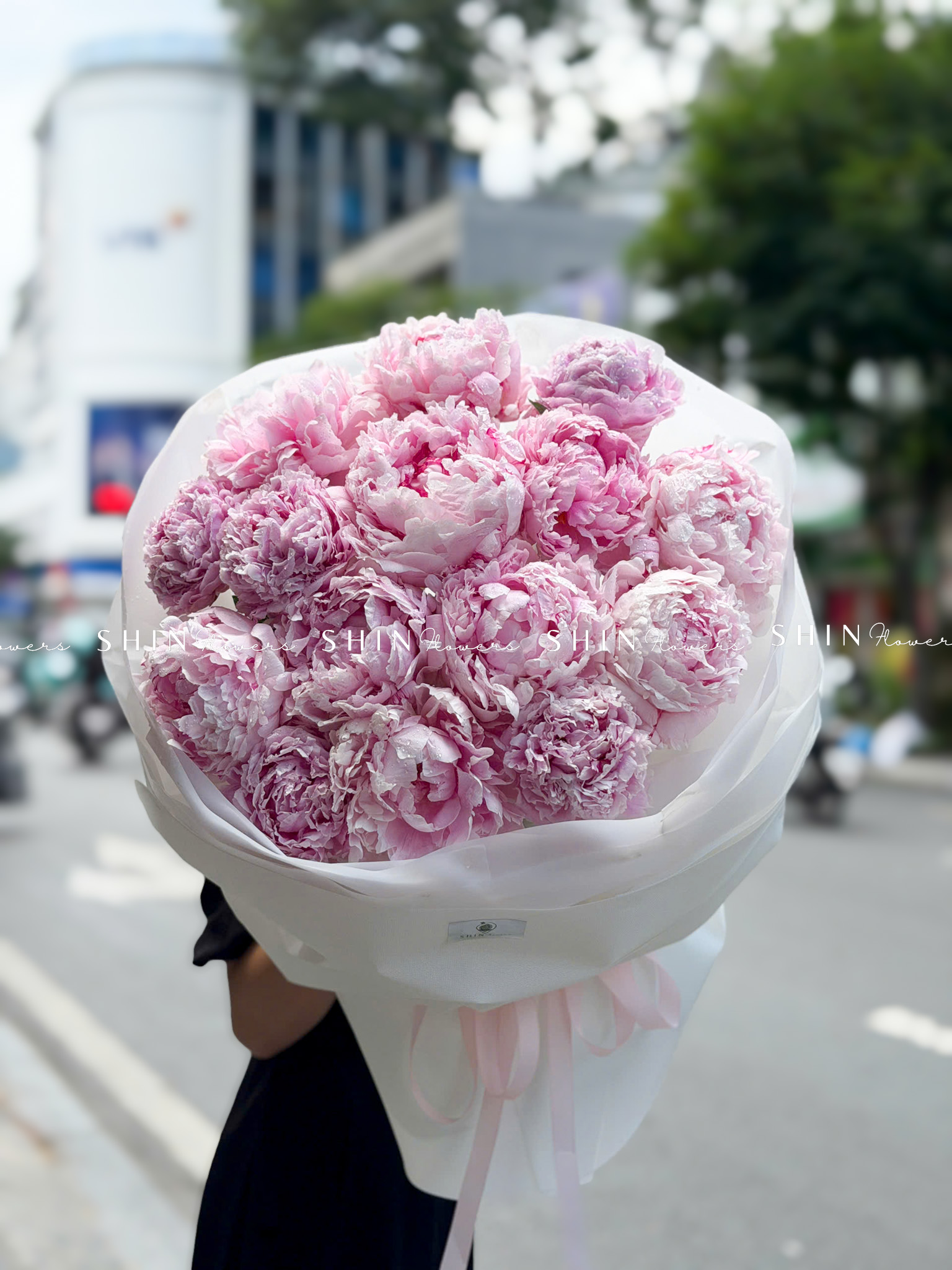 Hoa Bó 15 Peony - Mẫu đơn Hồng Sarah S688