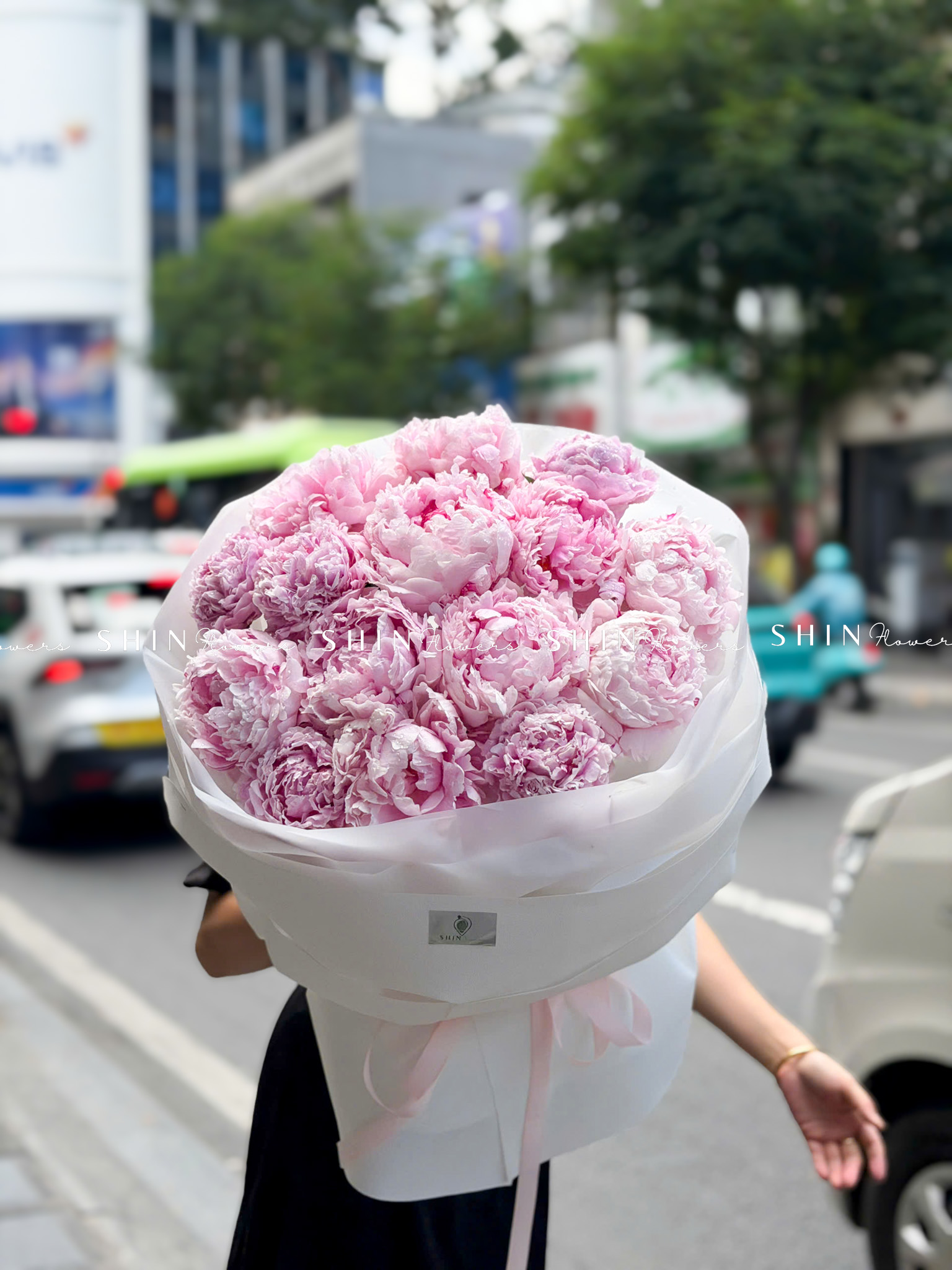 Hoa Bó 15 Peony - Mẫu đơn Hồng Sarah S688
