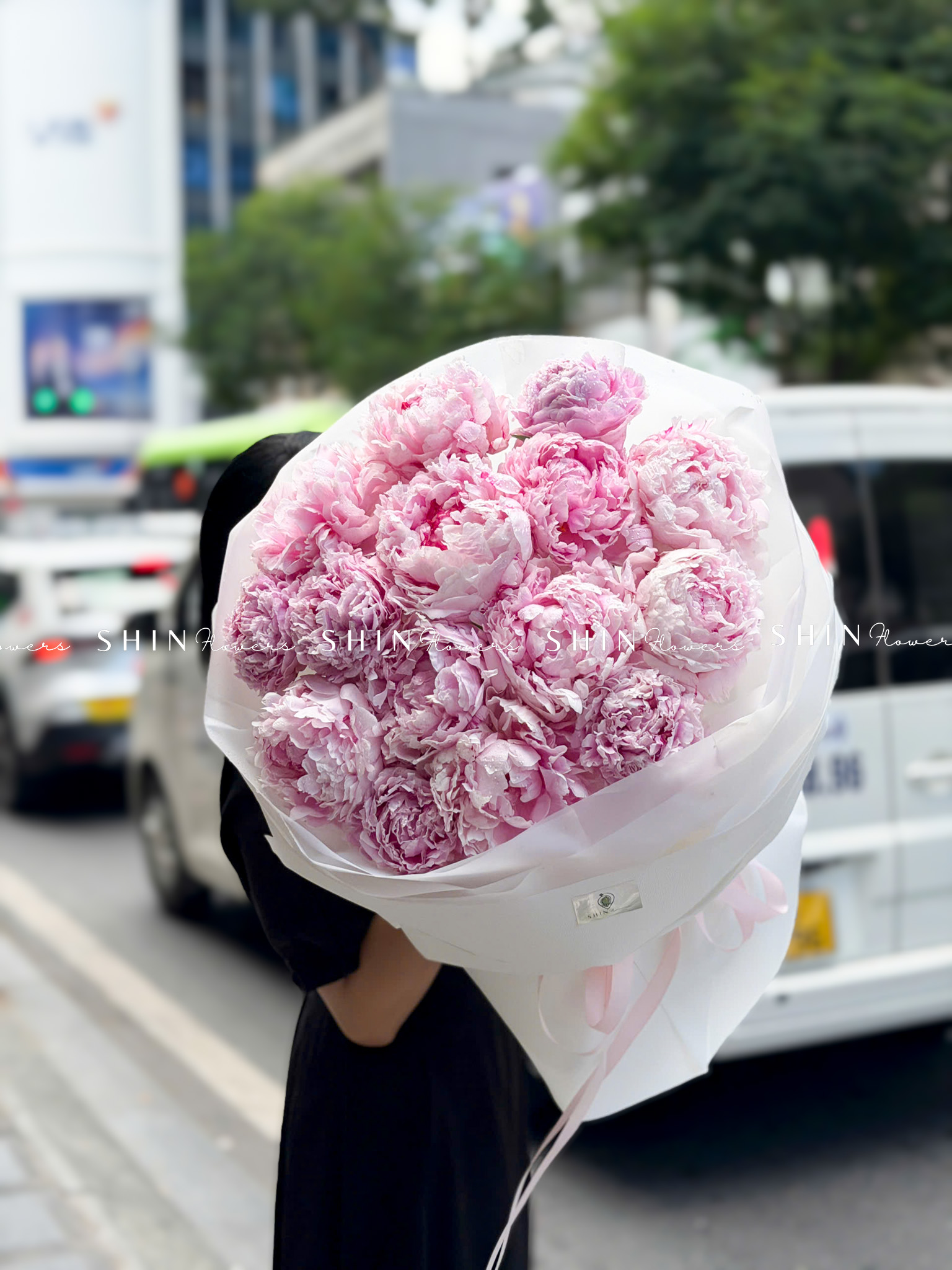 Hoa Bó 15 Peony - Mẫu đơn Hồng Sarah S688