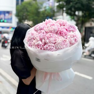 Hoa Bó 15 Peony - Mẫu đơn Hồng Sarah S688