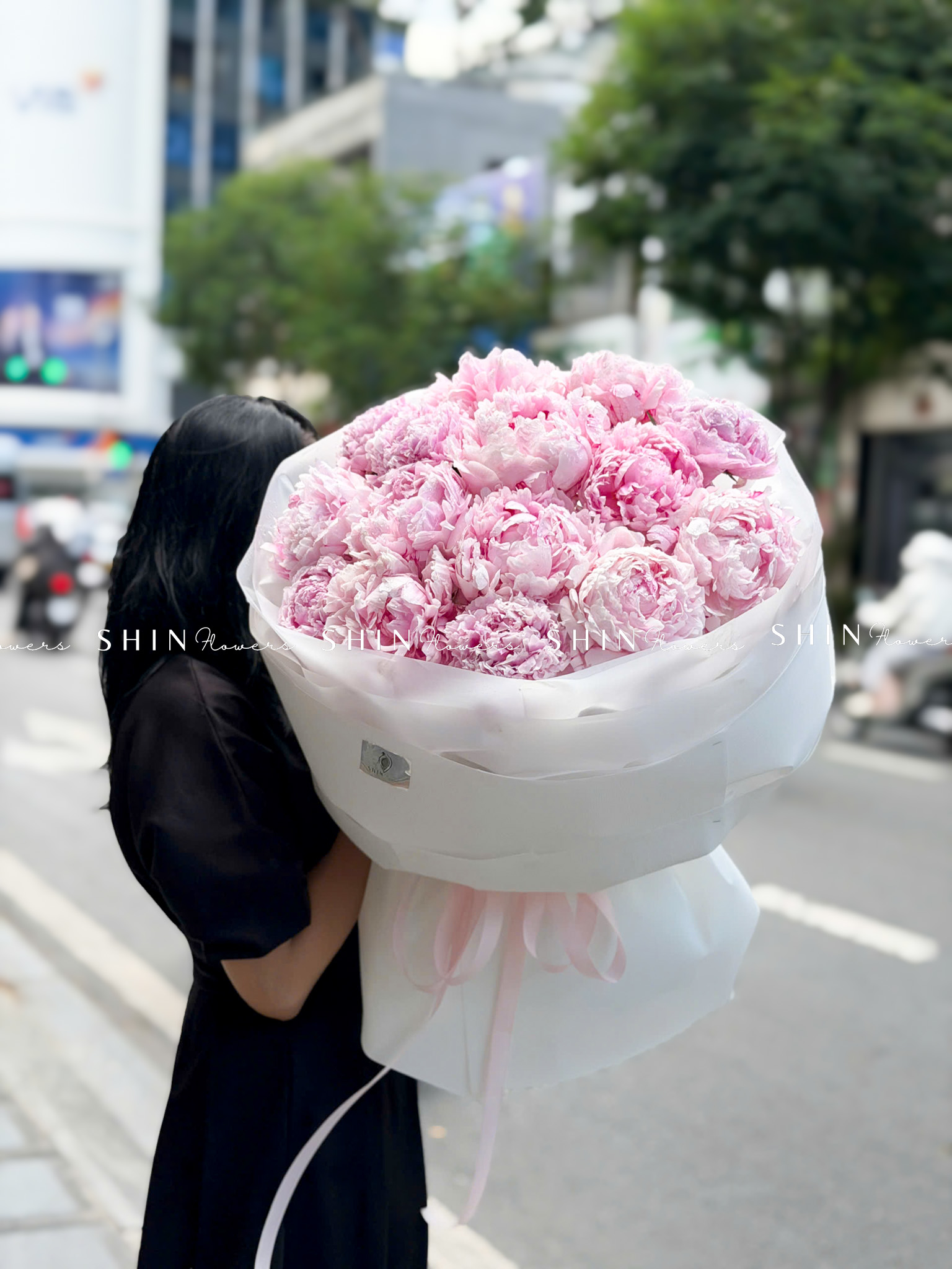 Hoa Bó 15 Peony - Mẫu đơn Hồng Sarah S688