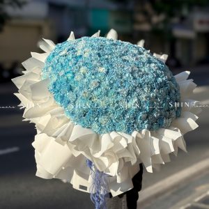 Bó Hoa 314 hoa Cẩm Chướng - hoa Phăng Nhuộm xanh S696