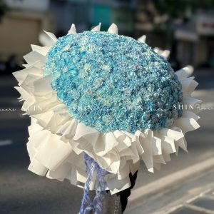 Bó Hoa 314 hoa Cẩm Chướng - hoa Phăng Nhuộm xanh S696