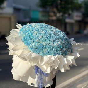 Bó Hoa 314 hoa Cẩm Chướng - hoa Phăng Nhuộm xanh S696
