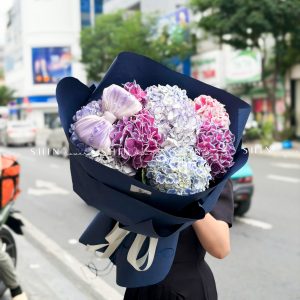 Bó Hoa 8 Cẩm Tú Cầu Mix Màu S693