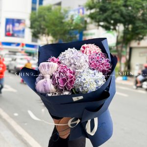 Bó Hoa 8 Cẩm Tú Cầu Mix Màu S693