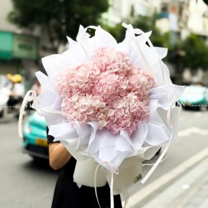 Bó Hoa Cẩm 6 Tú Cầu Hồng S718
