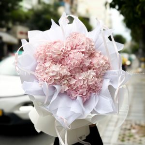 Bó Hoa Cẩm 6 Tú Cầu Hồng S718