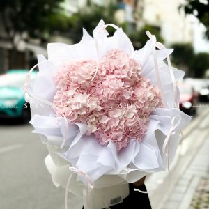 Bó Hoa Cẩm 6 Tú Cầu Hồng S718