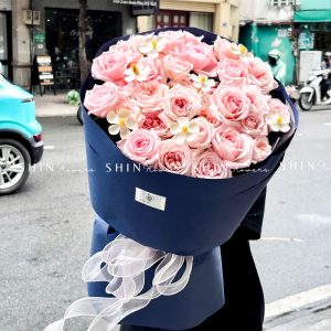 Hoa Bó hoa hồng 30 cành Ohara hồng S711