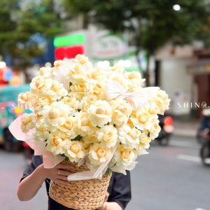 Giỏ Hoa Hồng vàng Victor H162