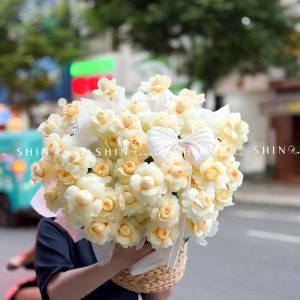 Giỏ Hoa Hồng vàng Victor H162