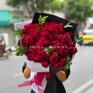 Bó Hoa Hồng chùm Red Piano - Red Lace S721